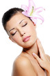 Skincare of female neck