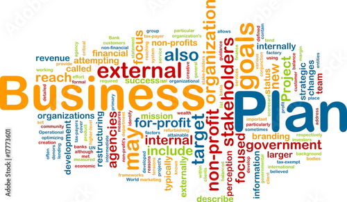 Illustration: Business plan word cloud Business plan word cloud