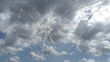 Video: Broken window, cracked glass against sky time lapse Broken window, cracked glass against sky time lapse