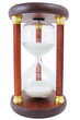 sand-glass on a white