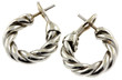boucles d'oreilles palmier créole or blanc, fond blanc boucles d'oreilles palmier créole or blanc, fond blanc