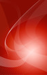 Fond abstrait rouge avec lignes et volutes blanches
