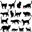 cats silhouettes collection - vector cats silhouettes collection - vector