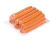 sausages in a  plastic package