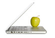 Modern  laptop with apple