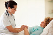 Female doctor visiting a senior patient Female doctor visiting a senior patient