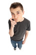 Boy thinking or pondering