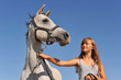 Foto: cheval arabe et ado cheval arabe et ado