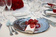 Silver plate with rose