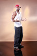Rapper attitude of a young African American Rapper attitude of a young African American