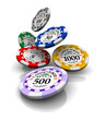 Pokerchips-Wurf - Hochformat Pokerchips-Wurf - Hochformat