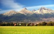 A view of The Tatra Mountains and village in summer, Slovakia. A view of The Tatra Mountains and village in summer, Slovakia.