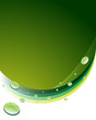 Green background with rain drops
