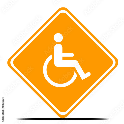 Illustration: Disabled Road Sign Disabled Road Sign