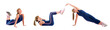 Girl exercising on the floor