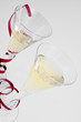 Two  champagne glasses  with  providing