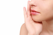 young woman massages the face young woman massages the face