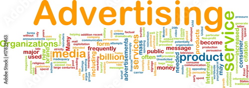 Illustration: Advertising word cloud Advertising word cloud