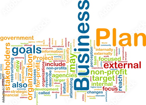 Illustration: Business plan word cloud Business plan word cloud