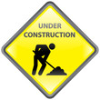 Vektor: "Under Construction" Signpost "Under Construction" Signpost