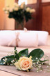 The white rose on a bed. The white rose on a bed.