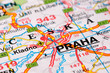 Road map around Prague