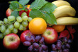Fruit on a black background Fruit on a black background