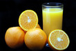 Fresh oranges and drink Fresh oranges and drink