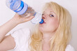 Young woman with bottle of water Young woman with bottle of water