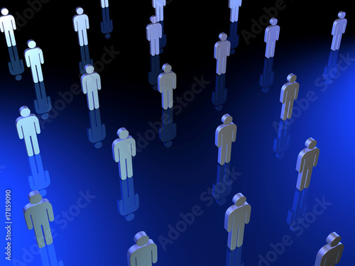 Illustration: Serie3D - multitude personne Serie3D - multitude personne