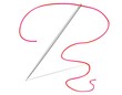 needle and red string isolate