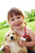 Gorgeous , happy girl with a dog Gorgeous , happy girl with a dog