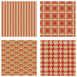 set of four red and gold seamless patterns set of four red and gold seamless patterns