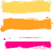 Multicolored grunge banners in three colors Multicolored grunge banners in three colors