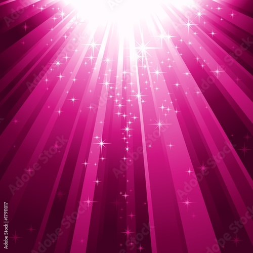 Vector: Magic stars descending on beams of light Magic stars descending on beams of light