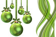 Green Christmas ornaments