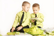brothers opening xmas gifts