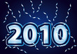 Blue 2010 Happy New Year illustration.