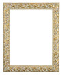 solated decorative old white bronze frame