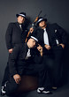Three gangsters. Gangster gang Photo.