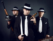 Three gangsters. Gangster gang Photo.