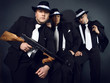 Three gangsters. Gangster gang Photo.