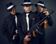 Three gangsters. Gangster gang Photo.