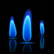 Gas flame. Vector. Gas flame. Vector.