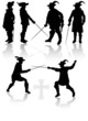 Royal musketeers vector illustration Royal musketeers vector illustration