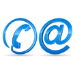 E-Mail, Telefon - Icons 3D