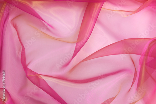 Photo: Background of soft transparent pink organza. Background of soft transparent pink organza.