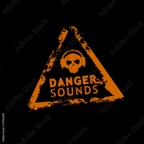 Vektor: Danger sound vector rubber stamp Danger sound vector rubber stamp