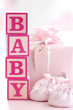 Pink baby building blocks