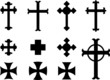 Vector crosses - religious symbols Vector crosses - religious symbols